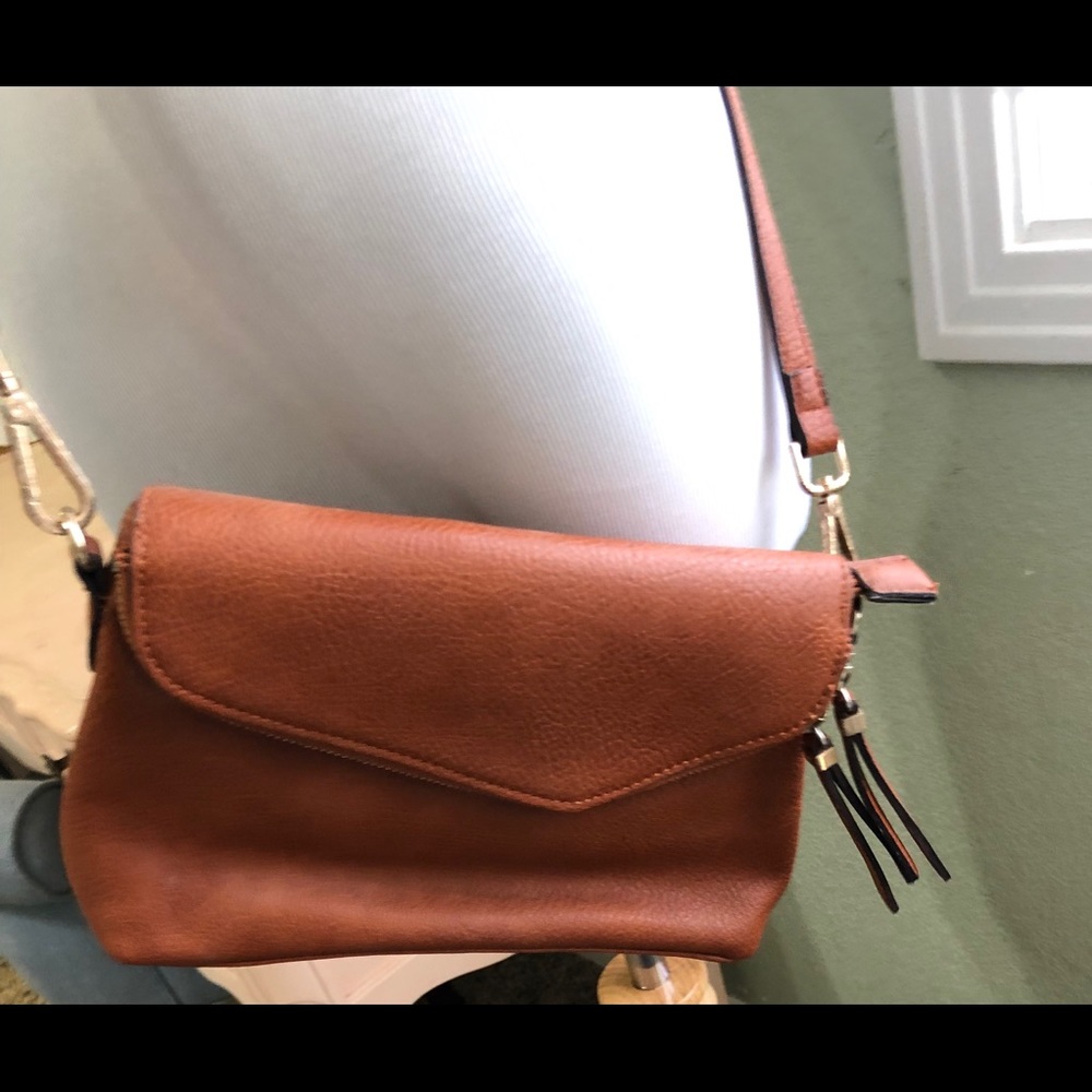 Faux leather crossbody